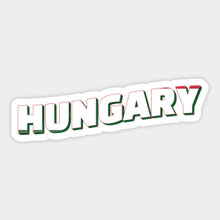 Hungary Vintage style retro souvenir Sticker